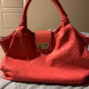 Kate spade shoulder bag. Ostrich leather in pink